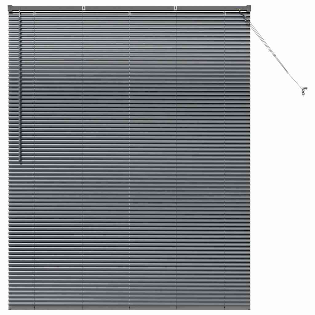 vidaXL Venetian Blinds Manual Dark Grey 175 x 140 cm Aluminium