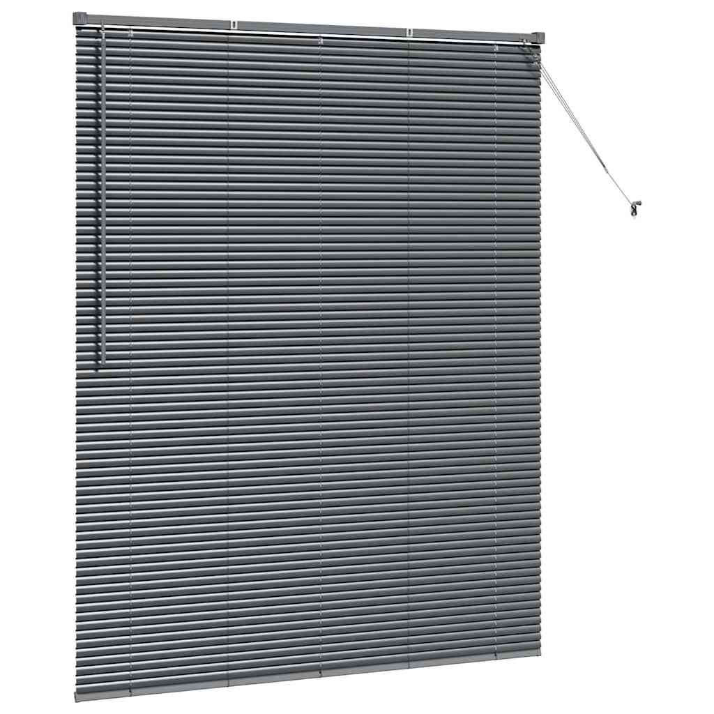 vidaXL Venetian Blinds Manual Dark Grey 175 x 150 cm Aluminium