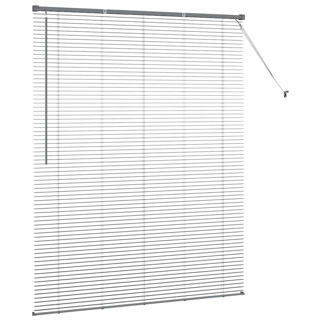vidaXL Venetian Blinds Manual Dark Grey 175 x 150 cm Aluminium