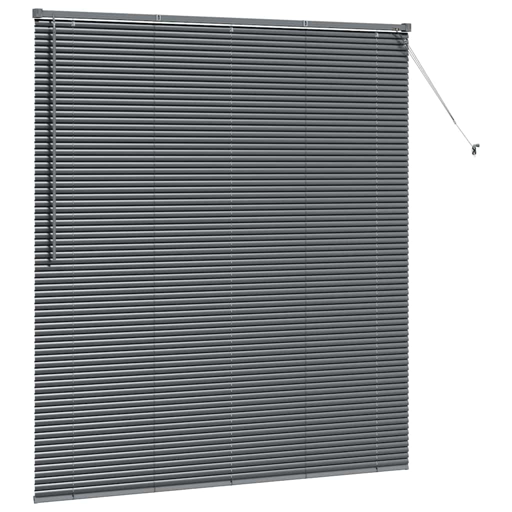 vidaXL Venetian Blinds Manual Dark Grey 175 x 155 cm Aluminium