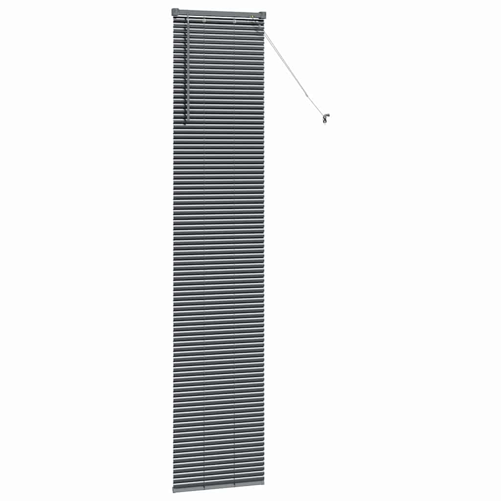 vidaXL Venetian Blinds Manual Dark Grey 220 x 40 cm Aluminium