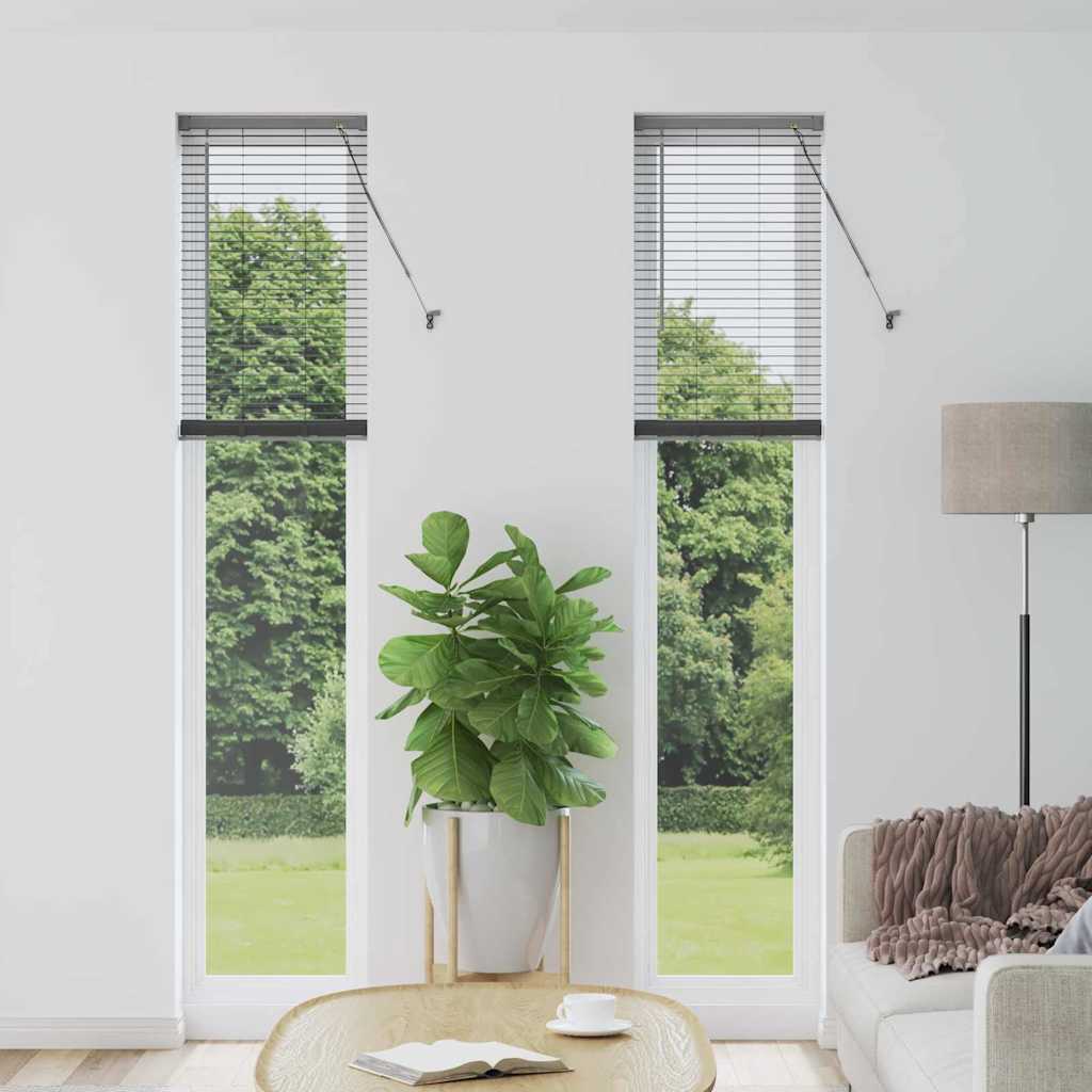 vidaXL Venetian Blinds Manual Dark Grey 220 x 50 cm Aluminium