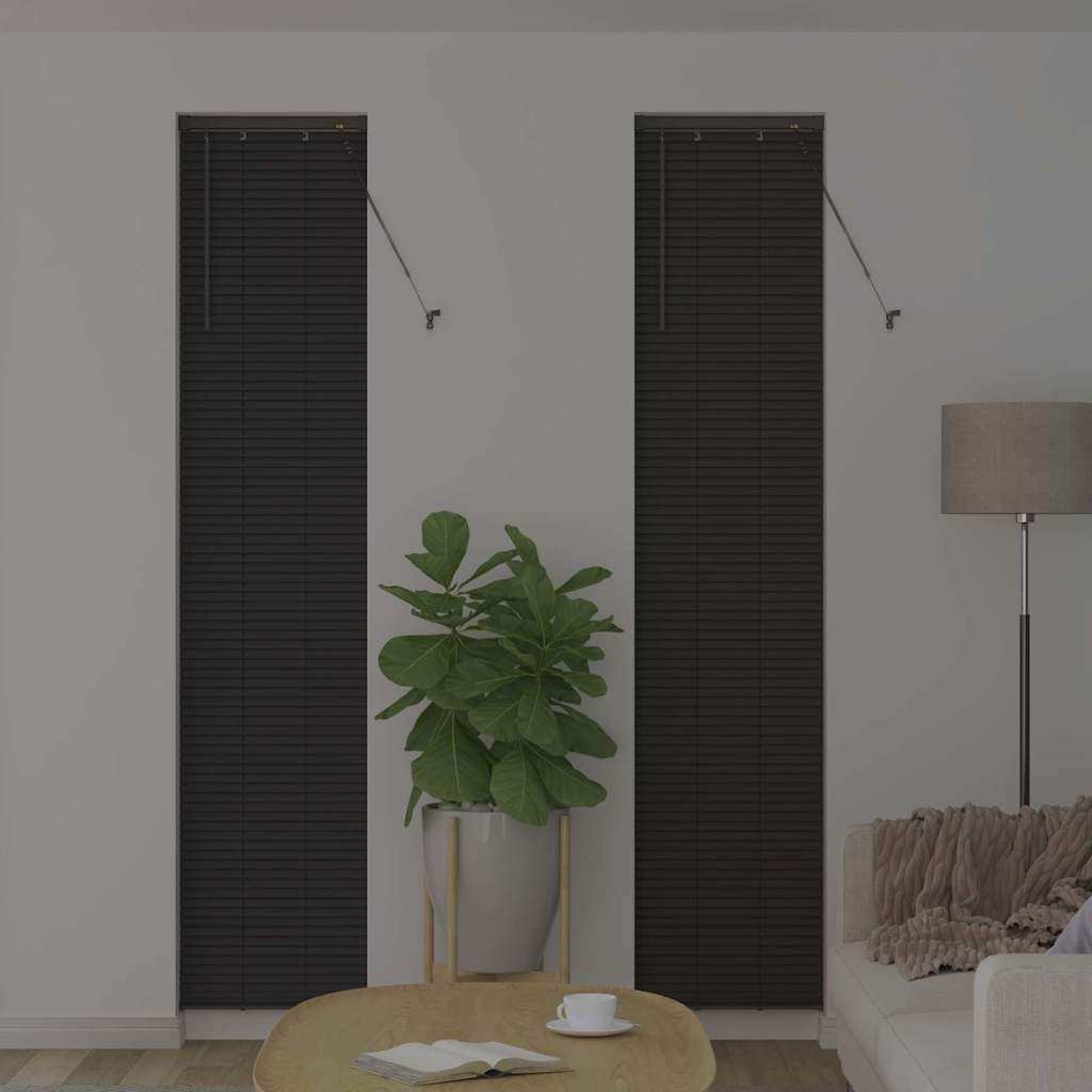 vidaXL Venetian Blinds Manual Dark Grey 220 x 50 cm Aluminium