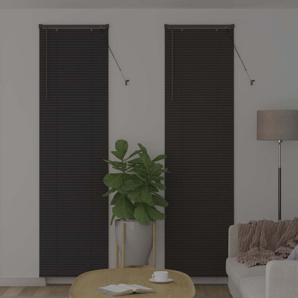 vidaXL Venetian Blinds Manual Dark Grey 220 x 65 cm Aluminium