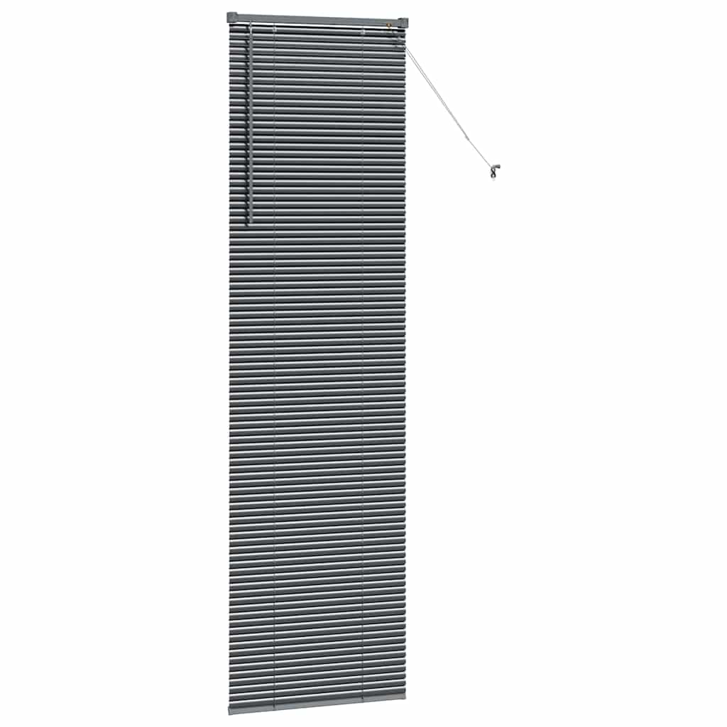 vidaXL Venetian Blinds Manual Dark Grey 220 x 65 cm Aluminium