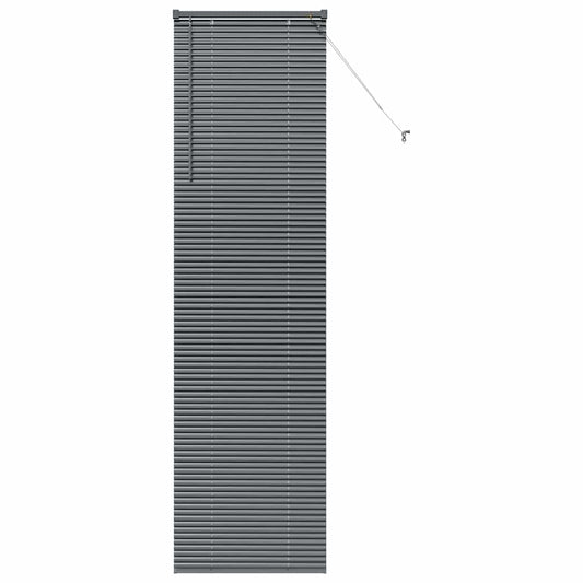 vidaXL Venetian Blinds Manual Dark Grey 220 x 65 cm Aluminium