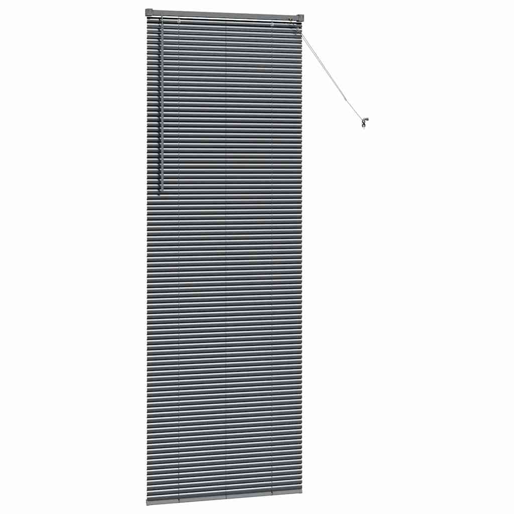 vidaXL Venetian Blinds Manual Dark Grey 220 x 70 cm Aluminium