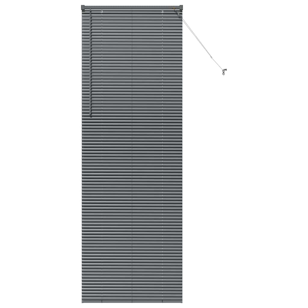 vidaXL Venetian Blinds Manual Dark Grey 220 x 70 cm Aluminium