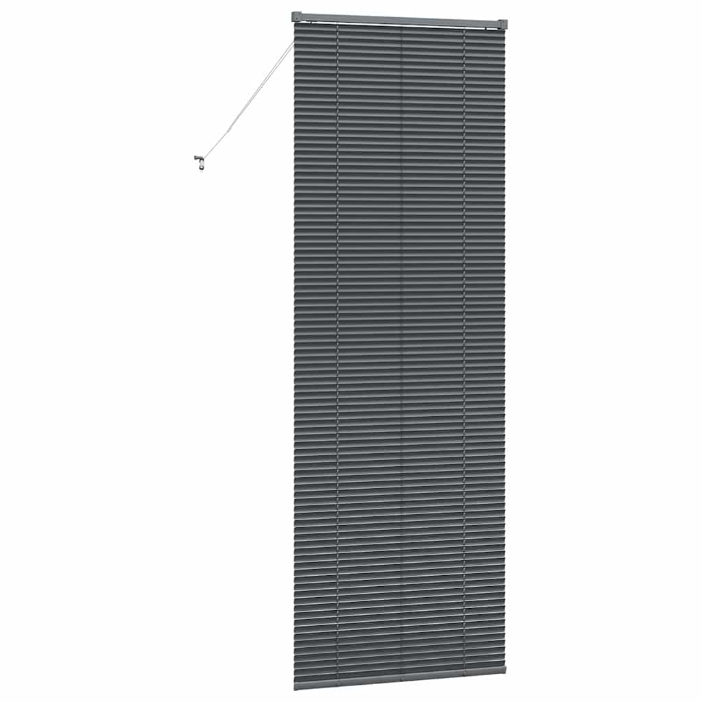 vidaXL Venetian Blinds Manual Dark Grey 220 x 75 cm Aluminium