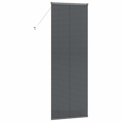 vidaXL Venetian Blinds Manual Dark Grey 220 x 75 cm Aluminium