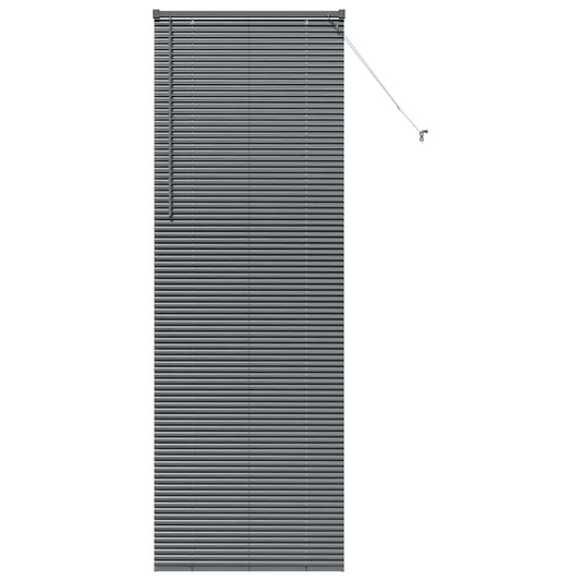 vidaXL Venetian Blinds Manual Dark Grey 220 x 75 cm Aluminium