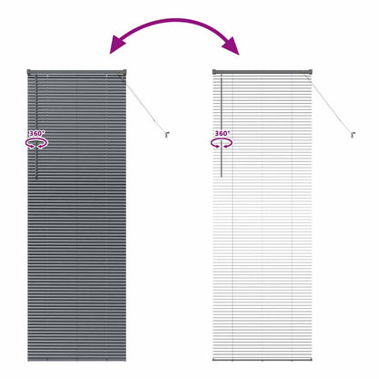 vidaXL Venetian Blinds Manual Dark Grey 220 x 75 cm Aluminium