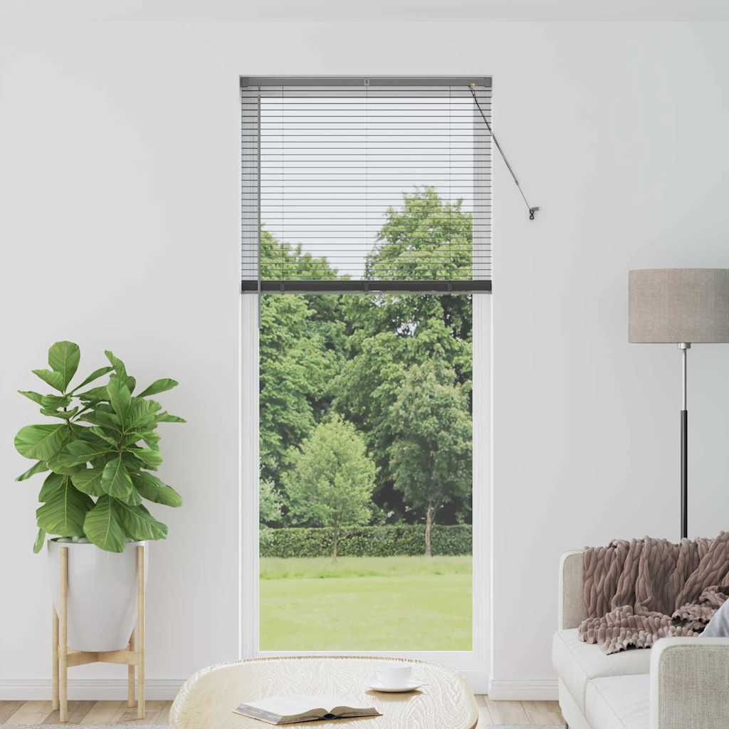 vidaXL Venetian Blinds Manual Dark Grey 220 x 85 cm Aluminium