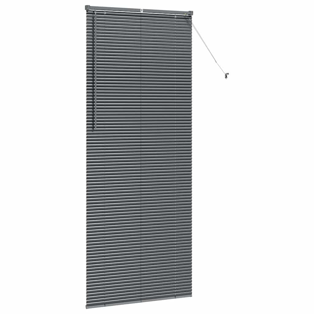 vidaXL Venetian Blinds Manual Dark Grey 220 x 90 cm Aluminium