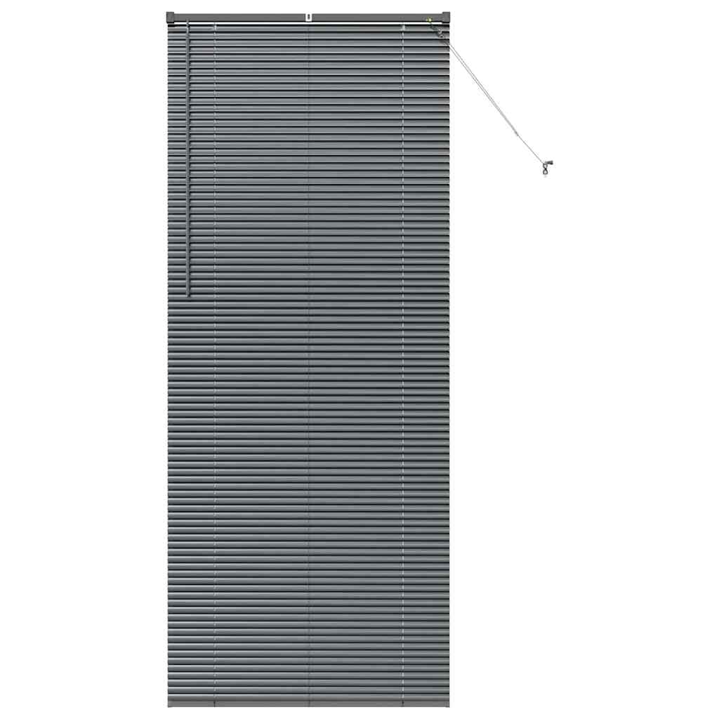 vidaXL Venetian Blinds Manual Dark Grey 220 x 95 cm Aluminium
