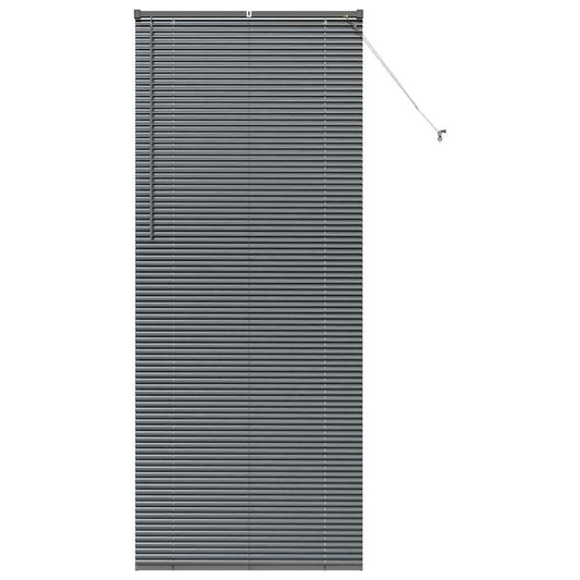 vidaXL Venetian Blinds Manual Dark Grey 220 x 95 cm Aluminium