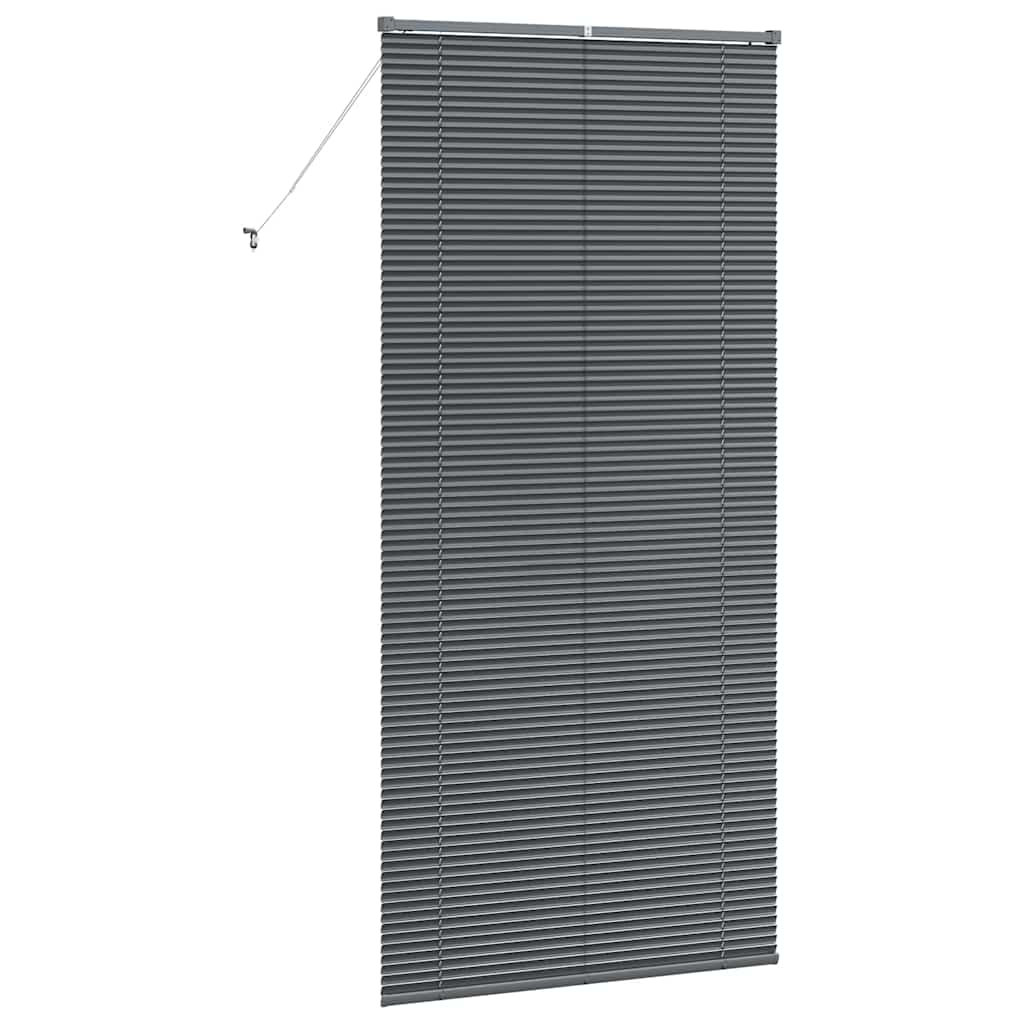 vidaXL Venetian Blinds Manual Dark Grey 220 x 100 cm Aluminium