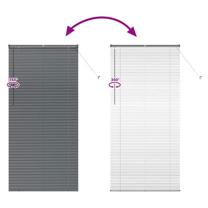 vidaXL Venetian Blinds Manual Dark Grey 220 x 100 cm Aluminium
