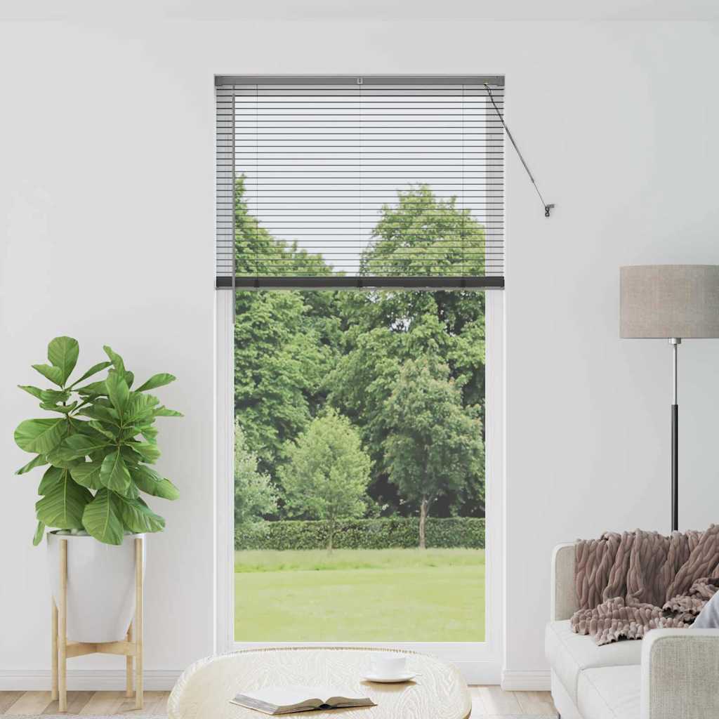 vidaXL Venetian Blinds Manual Dark Grey 220 x 105 cm Aluminium