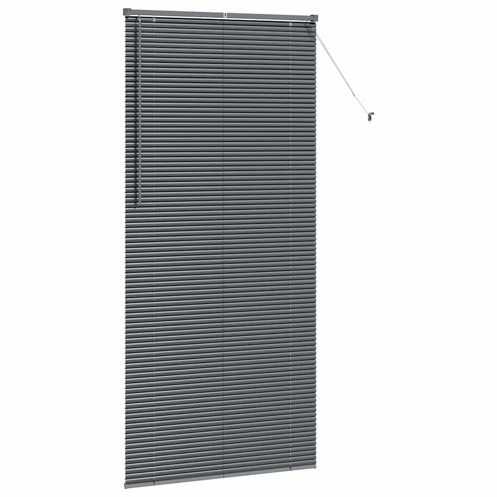vidaXL Venetian Blinds Manual Dark Grey 220 x 105 cm Aluminium