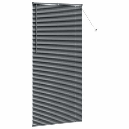 vidaXL Venetian Blinds Manual Dark Grey 220 x 105 cm Aluminium