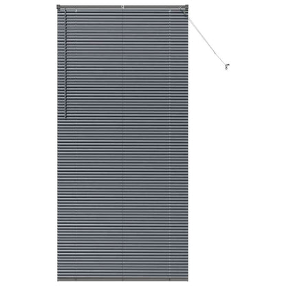 vidaXL Venetian Blinds Manual Dark Grey 220 x 105 cm Aluminium