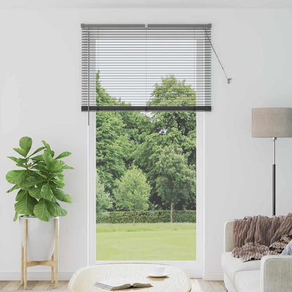 vidaXL Venetian Blinds Manual Dark Grey 220 x 110 cm Aluminium