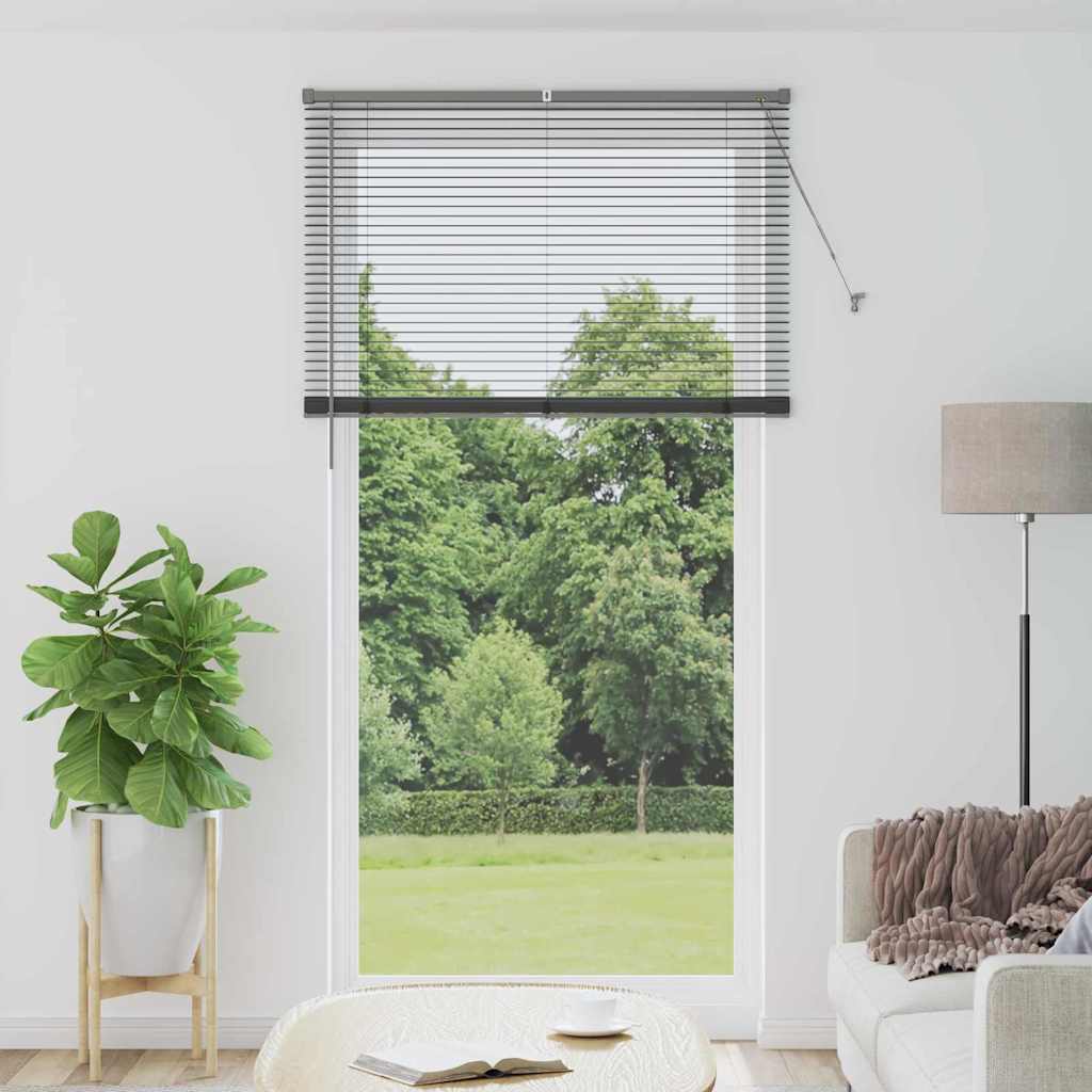 vidaXL Venetian Blind Dark Grey 220 x 115 cm 25 mm Aluminium
