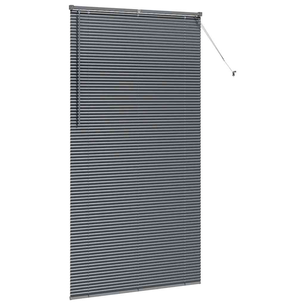 vidaXL Venetian Blinds Manual Dark Grey 220 x 120 cm Aluminium