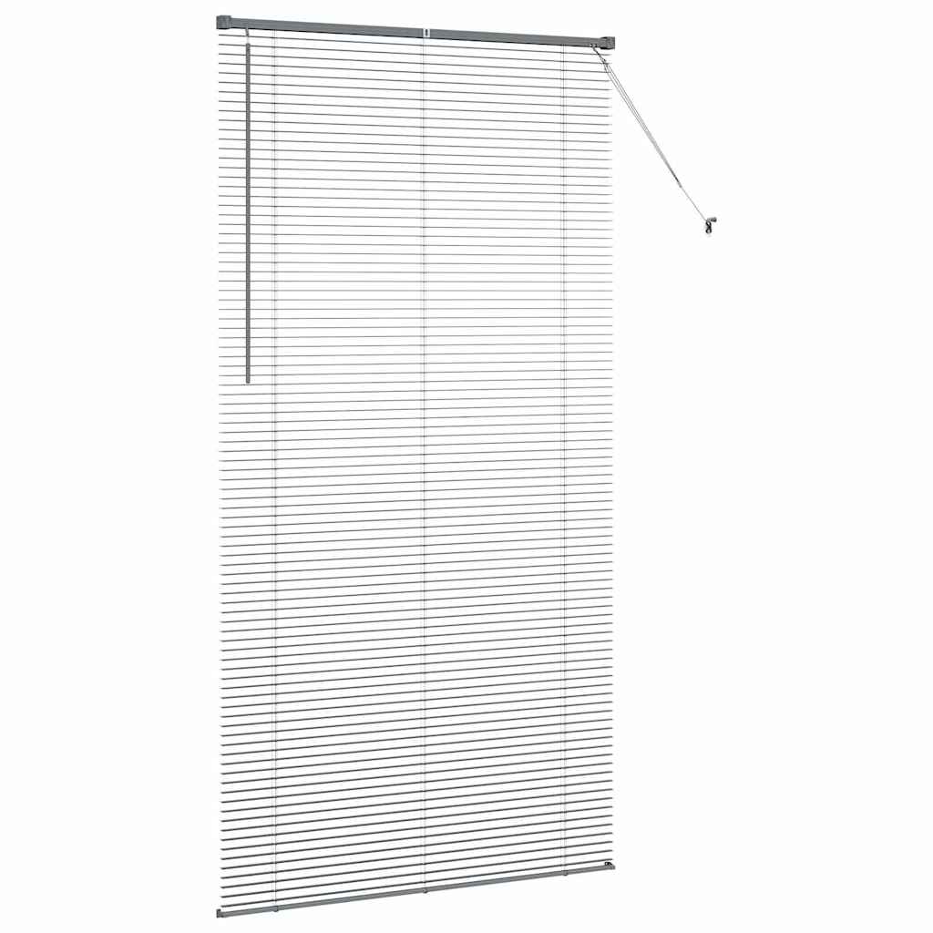 vidaXL Venetian Blinds Manual Dark Grey 220 x 120 cm Aluminium