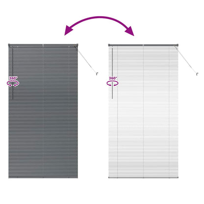 vidaXL Venetian Blinds Manual Dark Grey 220 x 120 cm Aluminium
