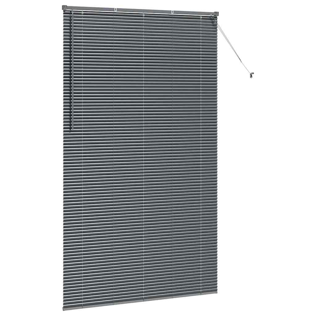 vidaXL Venetian Blinds Manual Dark Grey 220 x 135 cm Aluminium
