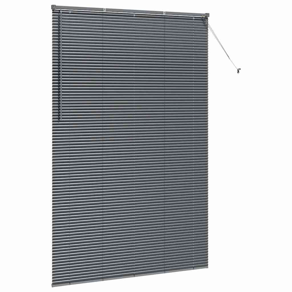 vidaXL Venetian Blinds Manual Dark Grey 220 x 140 cm Aluminium