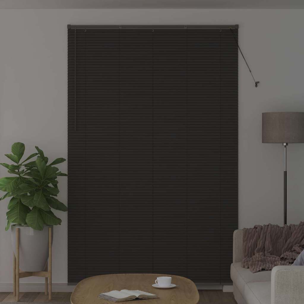vidaXL Venetian Blinds Manual Dark Grey 220 x 145 cm Aluminium