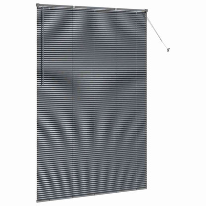 vidaXL Venetian Blinds Manual Dark Grey 220 x 145 cm Aluminium