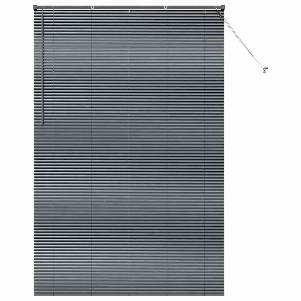 vidaXL Venetian Blinds Manual Dark Grey 220 x 145 cm Aluminium