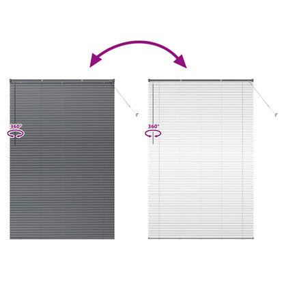 vidaXL Venetian Blinds Manual Dark Grey 220 x 145 cm Aluminium