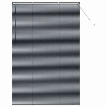 vidaXL Venetian Blinds Height Adjustable Dark Grey 220x150cm Aluminium