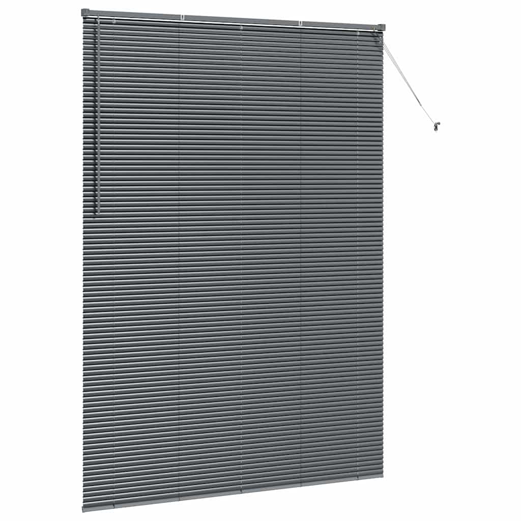 vidaXL Venetian Blinds Manual Dark Grey 220 x 155 cm Aluminium
