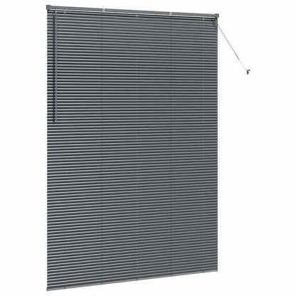 vidaXL Venetian Blinds Manual Dark Grey 220 x 155 cm Aluminium