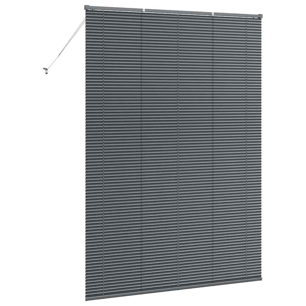 vidaXL Venetian Blinds Manual Dark Grey 220 x 155 cm Aluminium