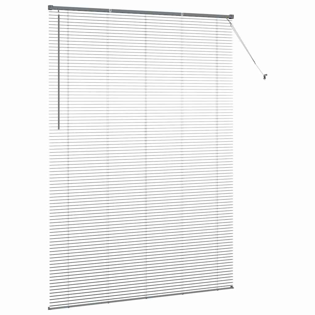 vidaXL Venetian Blinds Manual Dark Grey 220 x 160 cm Aluminium