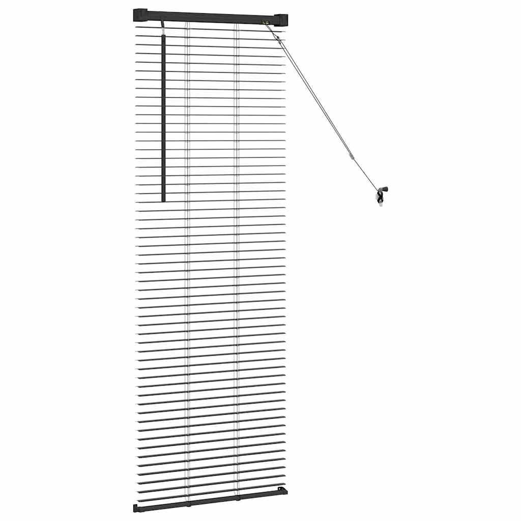 vidaXL Venetian Blinds Height Adjustable Black 130 x 45 cm Aluminium