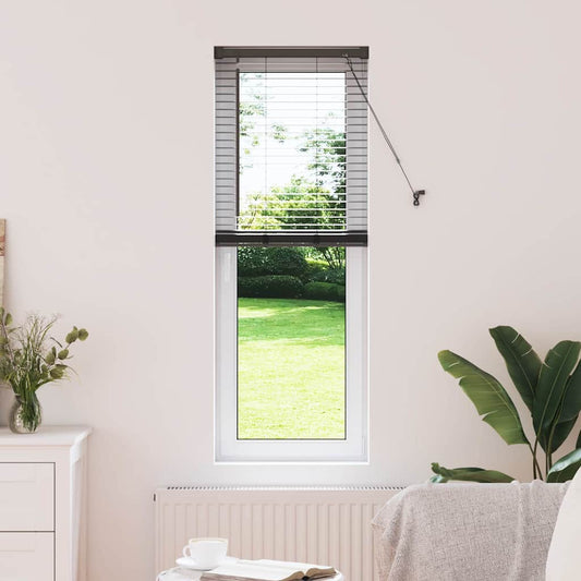 vidaXL Venetian Blinds Height Adjustable Black 130 x 50 cm Aluminium