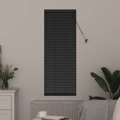 vidaXL Venetian Blinds Height Adjustable Black 130 x 50 cm Aluminium