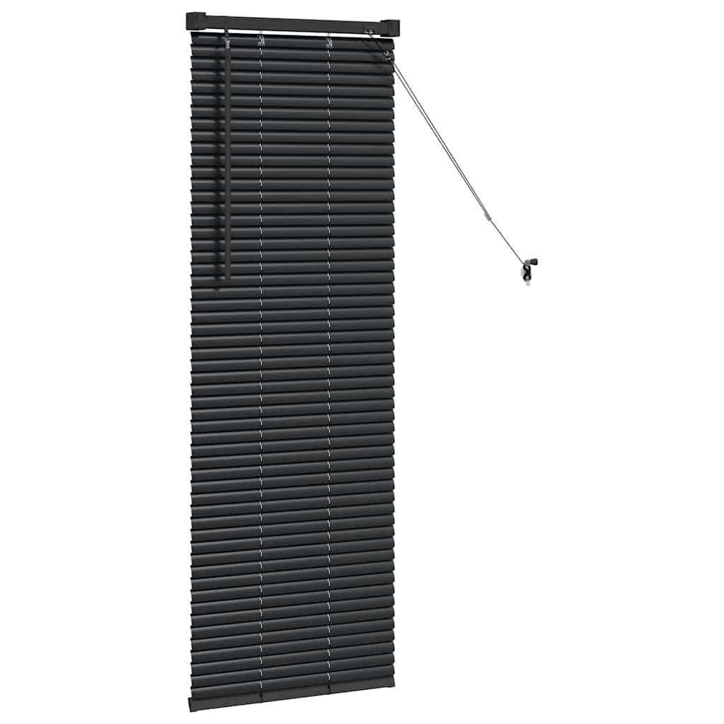 vidaXL Venetian Blinds Height Adjustable Black 130 x 55 cm Aluminium