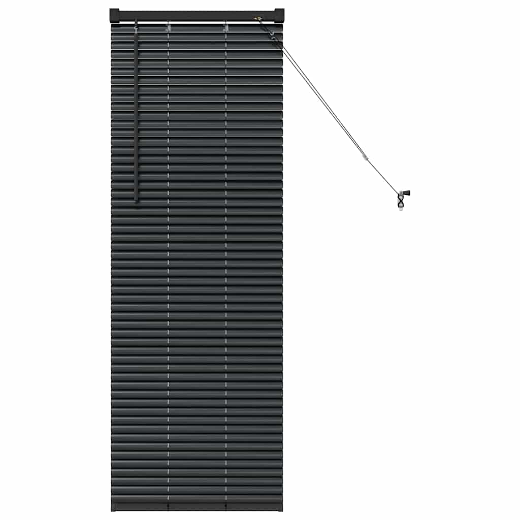 vidaXL Venetian Blinds Height Adjustable Black 130 x 55 cm Aluminium