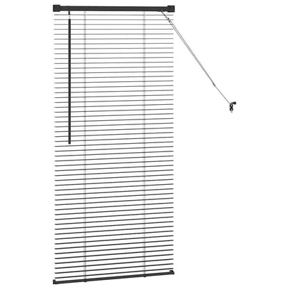 vidaXL Venetian Blinds Height Adjustable Black 130 x 60 cm Aluminium