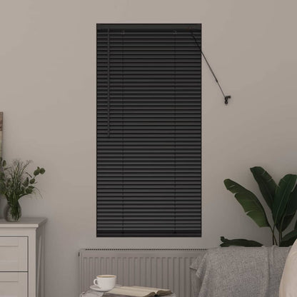 vidaXL Venetian Blinds Manual Black 60 x 2.5 x 130 cm Aluminium