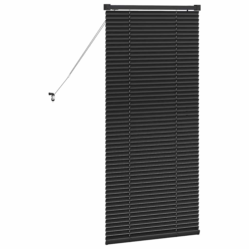vidaXL Venetian Blinds Manual Black 60 x 2.5 x 130 cm Aluminium